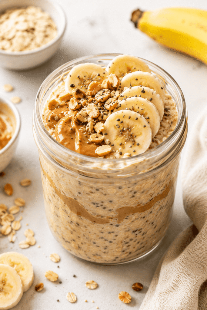 Peanut Butter Banana Overnight Oats