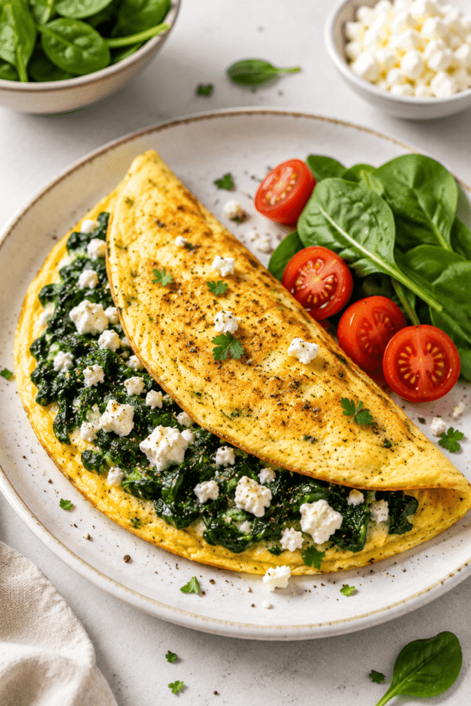 Spinach and Feta Omelet